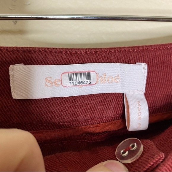 See by Chloe Cropped Twill Straight Leg Pant - Picture 5 of 6